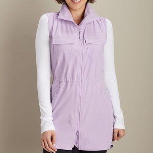 Duluth Trading Co Sol Survivor Sun Protection Tunic Vest Lavender Size Medium
